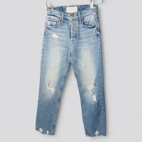 Mother Superior The Tomcat Distressed Straight Leg Jeans In The Confession 24 - Picture 2 of 14